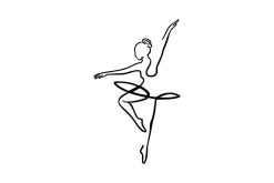 Skilt-Ballerina 1 Veggdekor Svart