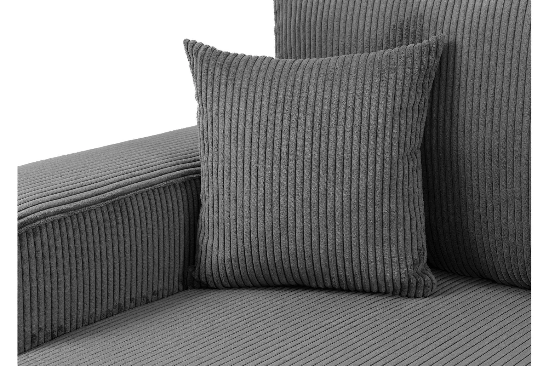Sofa Med Sjeselong-Barile Sofa med Divan 3-seter Grey