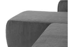 Sofa Med Sjeselong-Barile Sofa med Divan 3-seter Grey