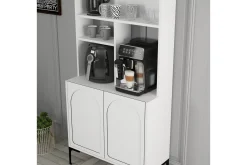 Skap|Vintilbehør-Bar Kaffeskap Hazim To Hvit / Svart Hvit,Svart