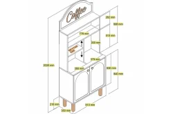 Bar Kaffeskap To / Eik
