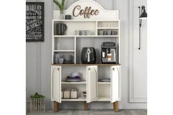 Bar Kaffeskap Tre Krem / Eik