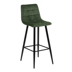 Barmøbler-Barstol HOME4YOU Chilli 150x40xh80 cm, svart skoggrønn
