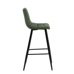 Barmøbler-Barstol HOME4YOU Chilli 150x40xh80 cm, svart skoggrønn