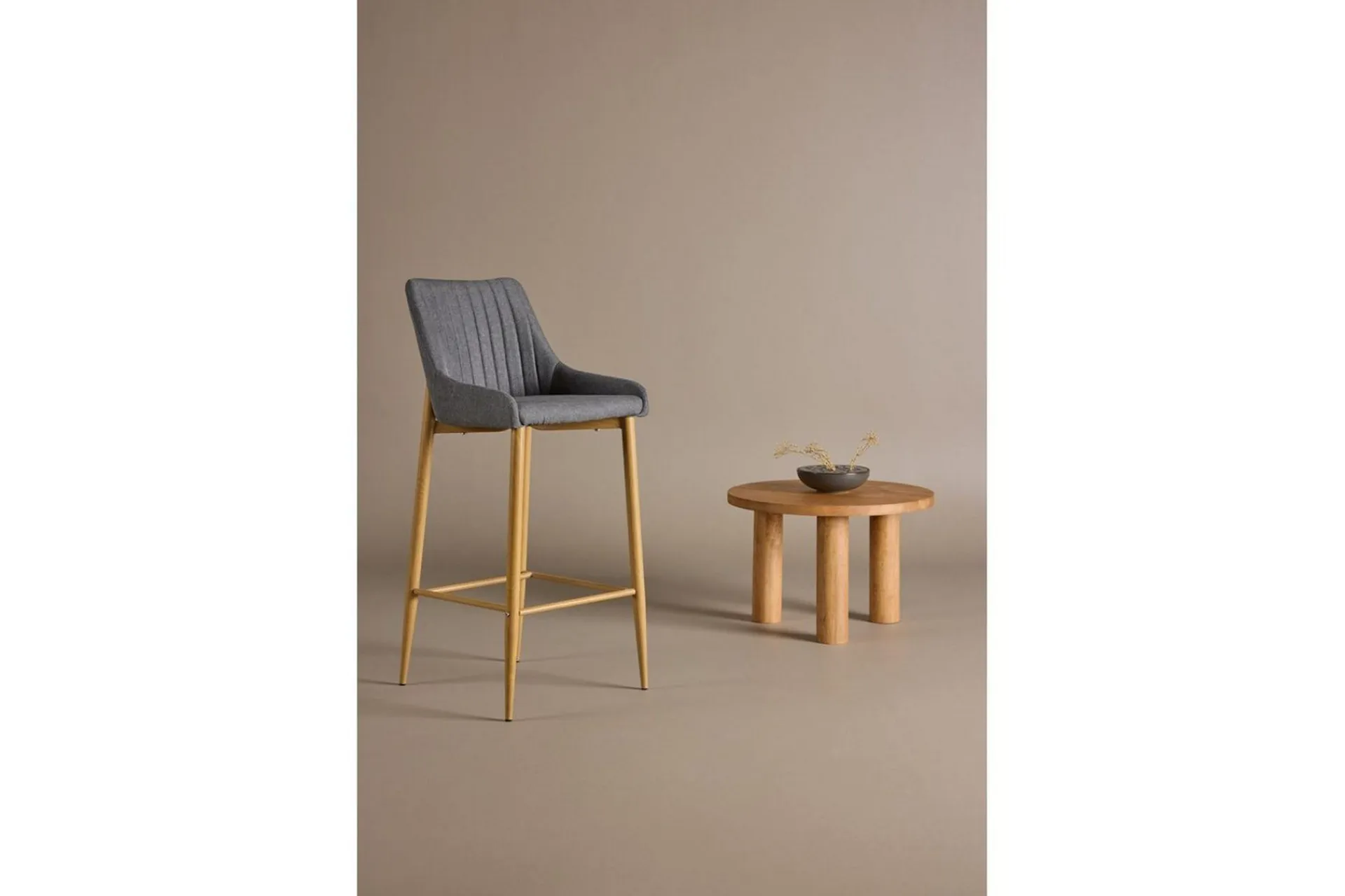 Venture Home Barstoler-Barstol Plaza 2-pack Natur/Mørkgrå Mørkegrå