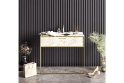 Sideboard & Skjenker-Bascle Sideboard 90 cm Hvit,Gull