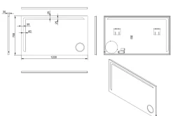 Baderom|Baderomsspeil Med Belysning-Basketorp Speil 120x70 cm Sølv