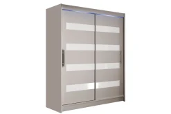 Garderober & Garderobesystem-Bay Garderobe Med Speil 150x200 cm Beige