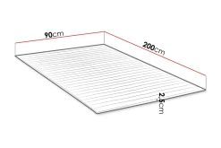 Madrasser-Bäddmadrass MANDULA 90x200