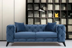 Manor House 2 Seter Sofa|Velour Sofa & Fløyel Sofa-Beachport 2-seters Sofa Blå