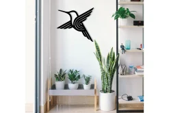 Skilt-Bee bird Veggdekor Svart