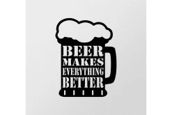 Skilt-Beer Metal Decor Veggdekor Svart
