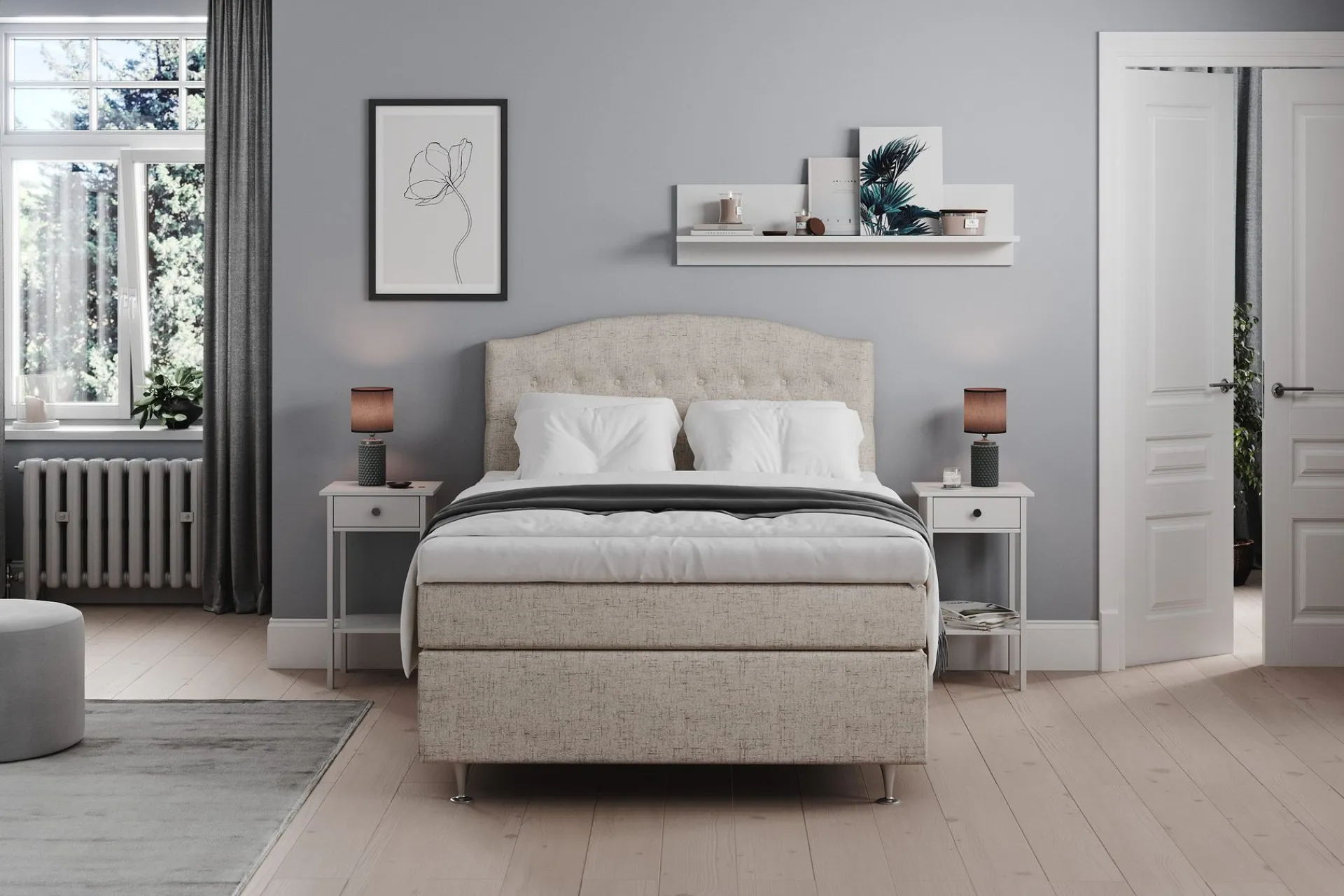 Drömvik Kontinentalsenger-Belda Kontinentalseng 140x200 Medium Beige