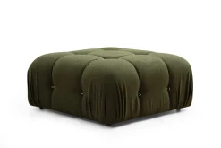 Andrarum Sofa Med Sjeselong-Belgin Boblende Divansofa 3-seter 288 cm Grønn