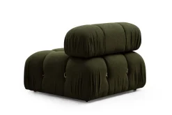 Andrarum Sofa Med Sjeselong-Belgin Boblende Divansofa 3-seter 288 cm Grønn