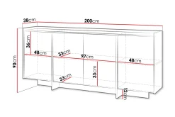 Bellia Skjenk 200x38 cm