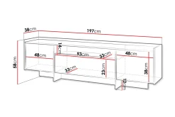 Bellia Tv-Skap 197x38 cm