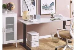 Kontorbord-Belluton Skrivebord 130 cm Elektriskt Justerbart Grey