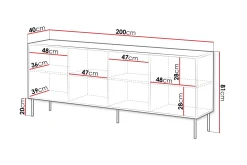 Belonger Kommode 200 cm