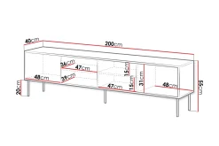 Belonger TV-benk 200 cm