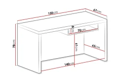 Benavila Skrivebord 150 cm