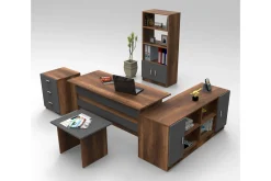 Møbelsett Til Kontor-Benich Møbelsett Kontor Teak,Antracit