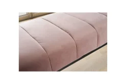 Wohnling Entrebenk|Benk-Benke fløyelstrukket moderne quiltet elegant metallramme Rosa Rosa,Svart