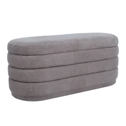 Benk HOME4YOU Hiro 104x44xh44 cm med oppbevaring Lysebrun