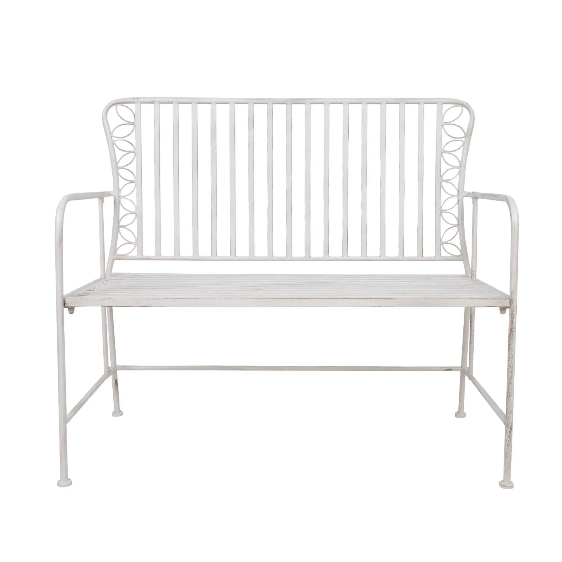 Benker-Benk HOME4YOU Jasmine 103x50x93 cm Antikkhvitt metall antikvhvit