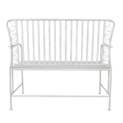 Benker-Benk HOME4YOU Jasmine 103x50x93 cm Antikkhvitt metall antikvhvit