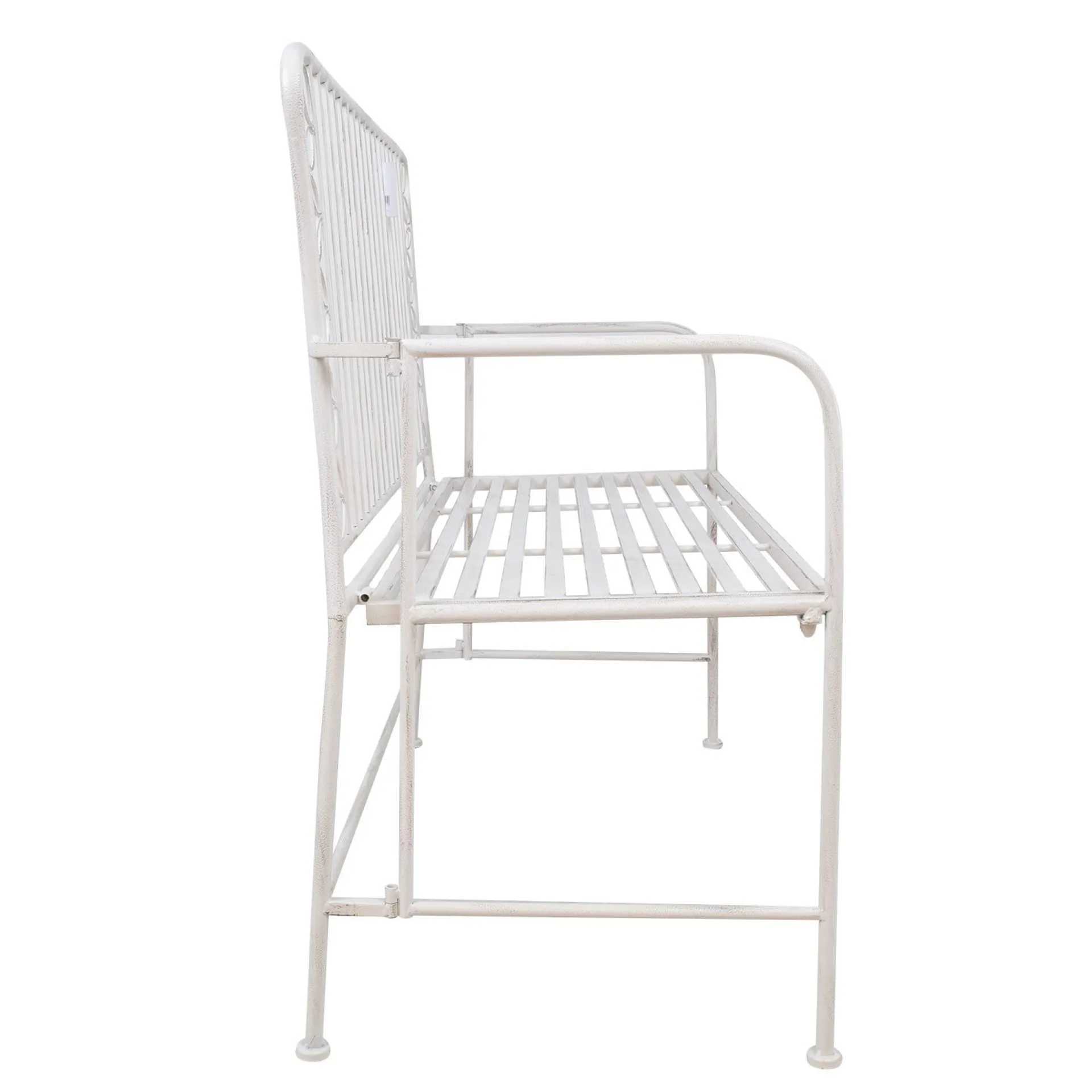 Benker-Benk HOME4YOU Jasmine 103x50x93 cm Antikkhvitt metall antikvhvit
