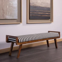 WOOOD Entrebenk|Benk-Benk Valo 157 cm svart/hvit