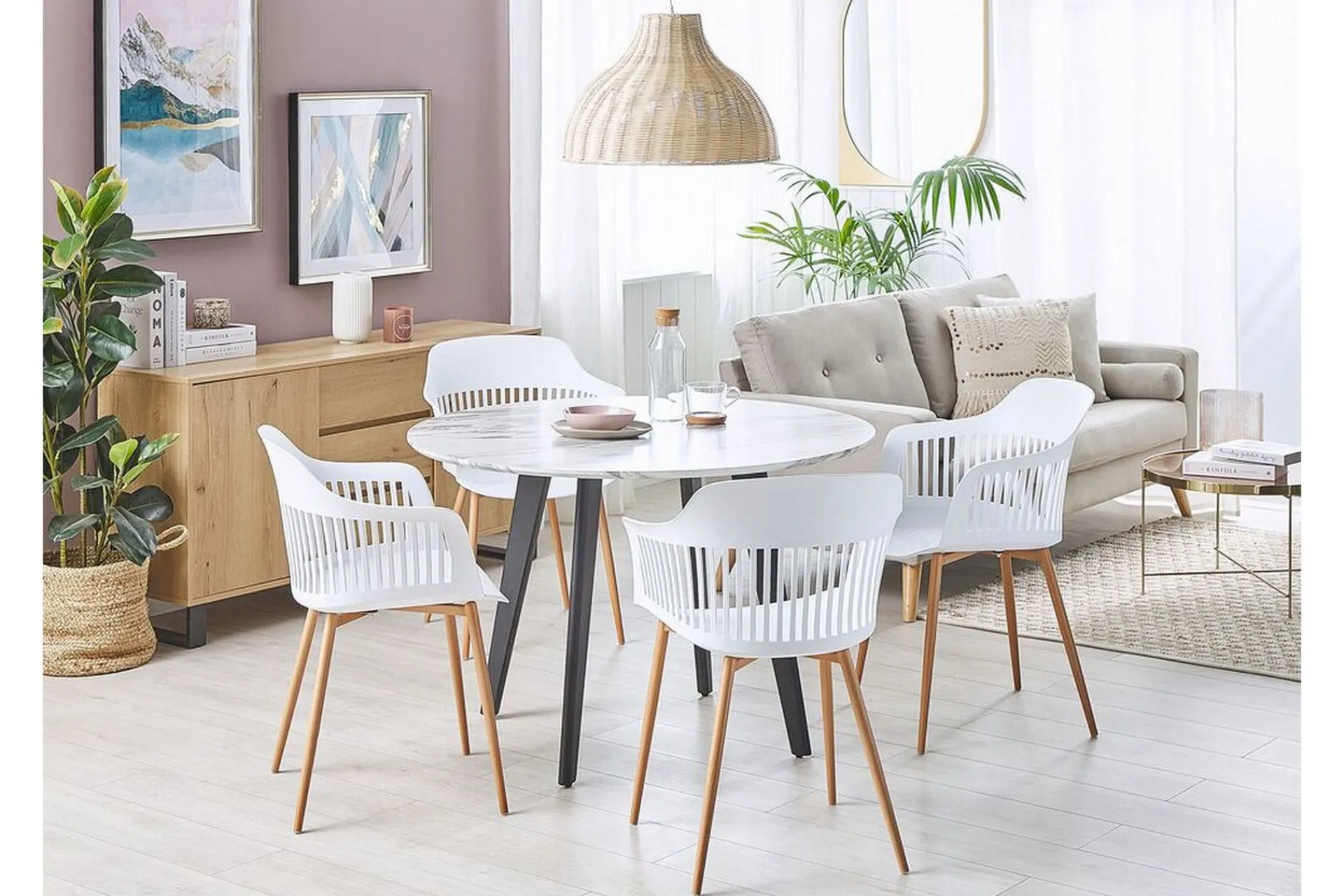 Karmstoler-Bereca Spisestol 2-pk Hvit