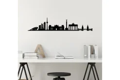 Skilt-Berlin Skyline Veggdekor Svart