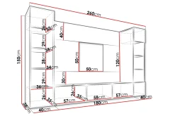 Bernice TV-skap 38x150 cm