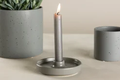 Venture Home Lysestaker Og Lykter-Bette Lysestake 13x4 cm Grey