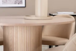 Venture Home Spisegrupper-Biana Spisegruppe 100 cm Rund inkl. 4 Velvets Stoler Beige
