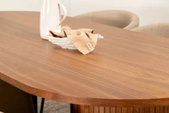 Venture Home Spisegrupper-Bianca Matgruppe 200 cm Oval med 4 Berit stoler Beige,Svart