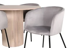 Venture Home Bianca Matgruppe 110 cm Rund med 4 Berit stoler