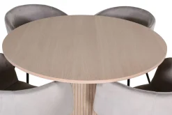 Venture Home Bianca Matgruppe 110 cm Rund med 4 Berit stoler