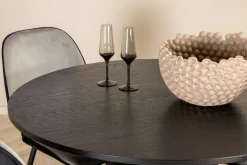 Venture Home Spisegrupper-Bianca Rundt Spisebord med 4stk Emma Spisestol Svart