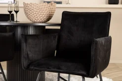 Venture Home Spisegrupper-Bianca Rundt Spisebord med 4stk Pippi Spisestol Svart