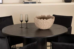 Venture Home Spisegrupper-Bianca Rundt Spisebord med 4stk Pippi Spisestol Svart