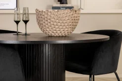 Venture Home Spisegrupper-Bianca Rundt Spisebord med 4stk Berit Spisestol Svart