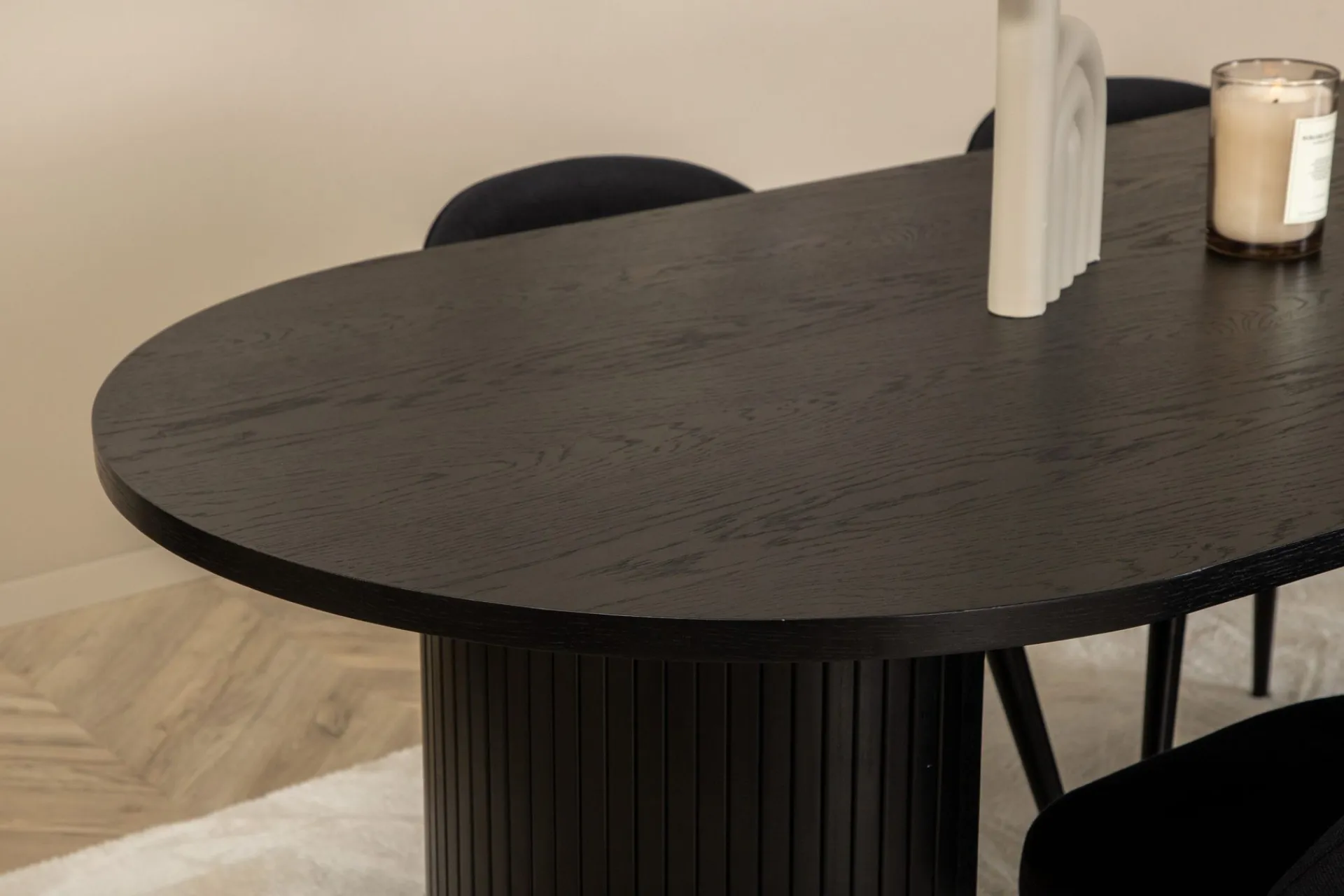 Venture Home Bianca Spisegruppe 200 cm Oval med 4 Velvet Stoler