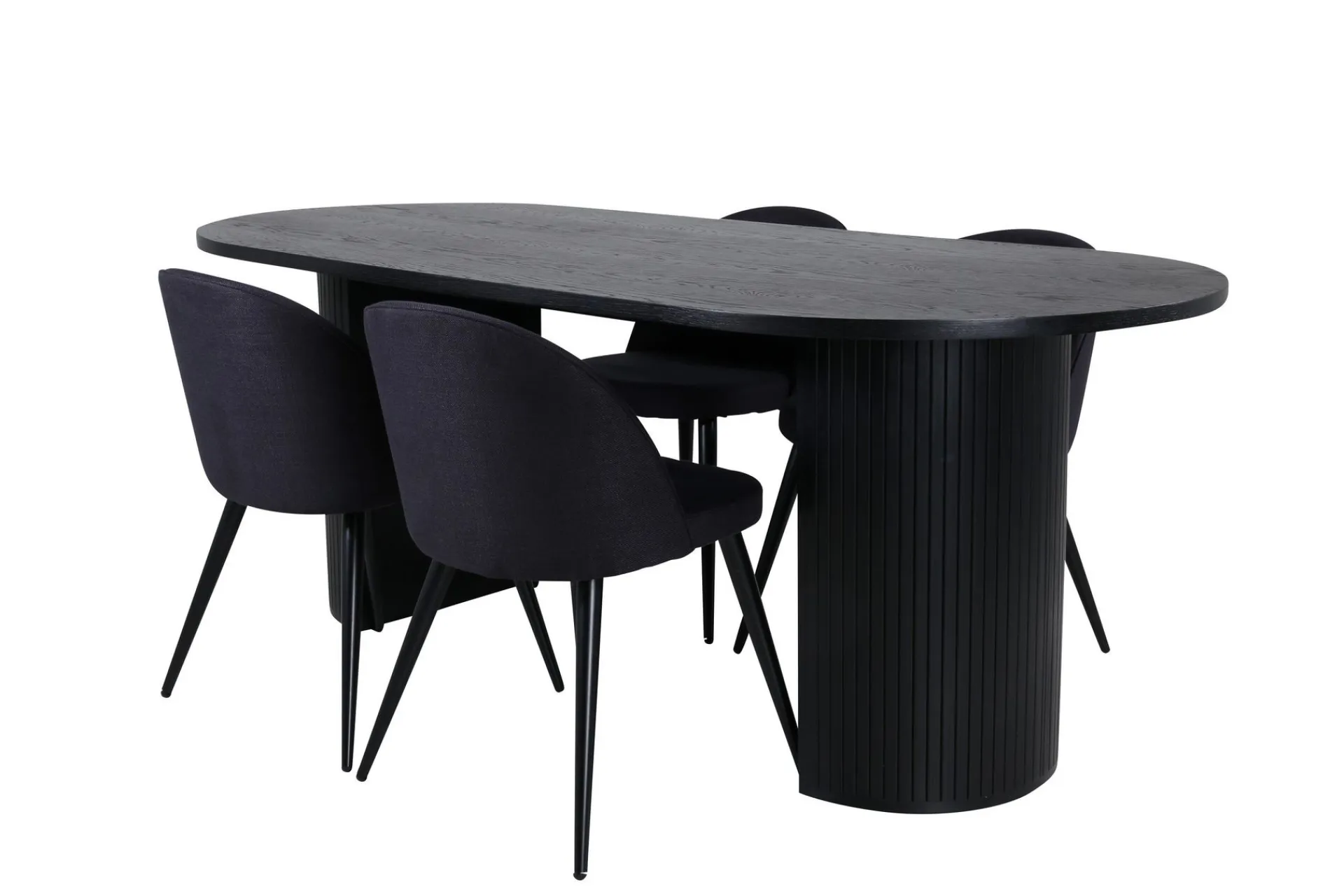 Venture Home Bianca Spisegruppe 200 cm Oval med 4 Velvet Stoler