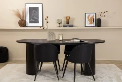 Venture Home Bianca Spisegruppe 200 cm Oval med 4 Velvet Stoler