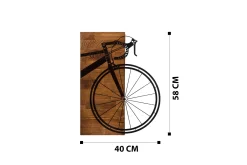 Skilt-Bicycle Veggdekor Svart/Valnøtt
