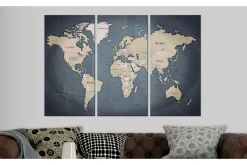 Lerretsbilder|Lerretsbilder-Bilde Anthracitic World 120x80 Blå