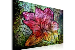 Lerretsbilder|Lerretsbilder-Bilde A Rainbow-Hued Abstract Flower 120x80 Flerfärgad